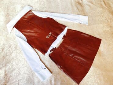 детский костюм русалки: Костюм из натуральной кожи. Ətək və jilet. Natural dəri materialı — 4