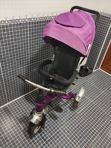 Oyuncaqlar: Uşaq üçtəkərli velosipedi – bənövşəyi rəngdə, günlüklü və valideyn — 2