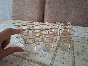 nerj qablar: Rümkalar, rəng - Ağ, Şüşə, 12 ədədli dəst, SSRİ — 5