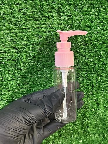 banka alan: Şüşə görünümlü şəffaf plastik pompalı flakonlar - Həcm: təxminən 100 — 7