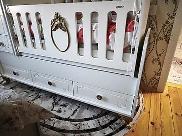 istikbal beşik modelleri: Oğlan və qız üçün, Dördbucaq, Beşik, Dəstsiz, Matrassız, Yellənmə mexanizm ilə — 4