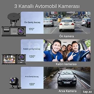 videoqeydiyyat: Üç kanallı avtomobil videoqeydiyyatçısı (ön + salon + arxa kamera) — 4