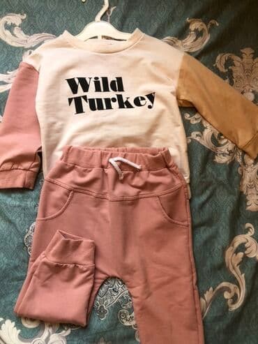 детские турецкие спортивные костюмы: 18-24 ay Uşaq idman dəsti – 2 parça - Üst geyim: ağ rəngli — 3
