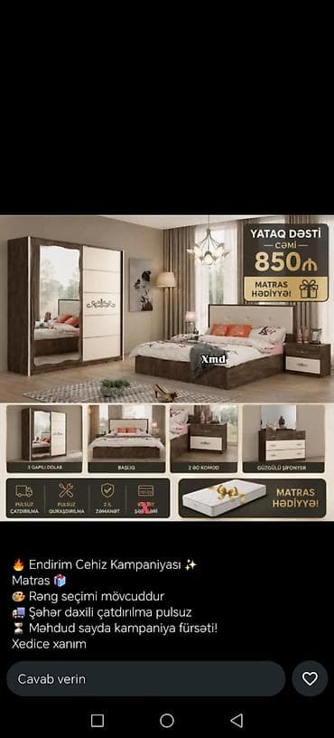 guzgu komod: İkinəfərlik çarpayı, Dolab — 2