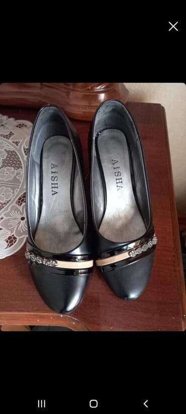 kabloklu kişi tuflisi: Tuflilər, Ölçü: 38, rəng - Qara, İşlənmiş — 3