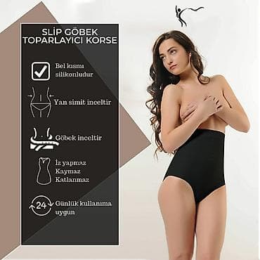 Slip iç geyim korse Ultra Sıx və Yüksək Bel Laptop Qarın Korseti — 4