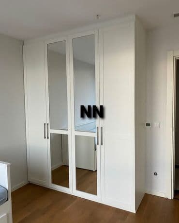 шкаф в зал: Düz dolab, Yataq otağı üçün, Paltar üçün, Açılan, Korpuslu, 4 qapılı — 1