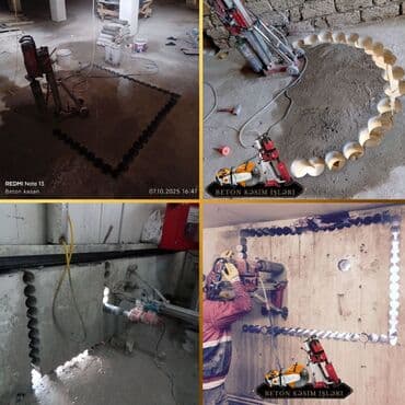 qabyuyan təmiri: #Betonkesme #betondeşmə Beton kubik kərpic - dən kəsim deşim — 17