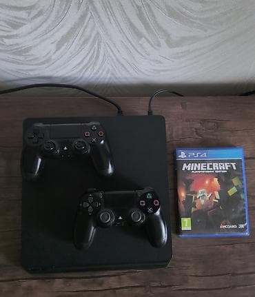 ps4 diskler: PlayStation 4 Slim oyun konsolu paketi Komplekt: - PS4 Slim (qara) (1 — 1