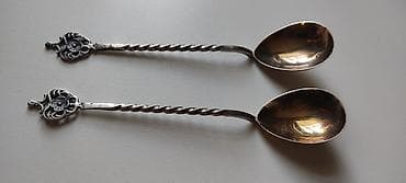 Gümüş çay qaşıqları dəsti (2 ədəd) - Material: 98 faiz tam gümüş — 3