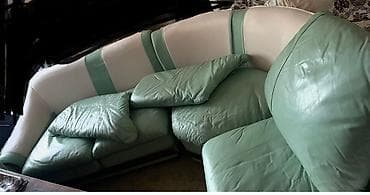real boya: Künc divan, Açılmayan, Bazasız, Dəri, Çatdırılma yoxdur — 5