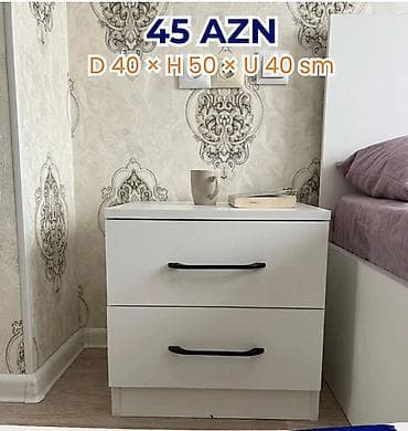 Ağ rəngdə 2 çekmecəli tumbə. Yataq otağı üçün kompakt və funksional lalafo.az -da Ağ rəngdə 2 çekmecəli tumbə. Yataq otağı üçün kompakt və funksional
