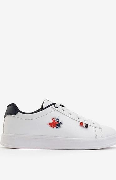 Ağ rəngli kişi/kadın gündəlik idman ayaqqabısı - Korpus: hamar ağ üst