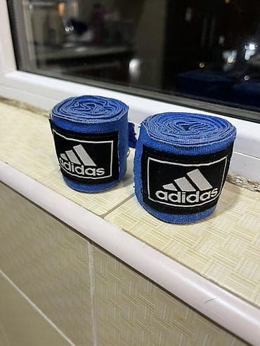 Tonometrlər: Adidas boks/budqa üçün əl sarğıları (cüt) - Rəng: mavi - Brend loqolu — 1