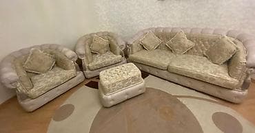 divan krislo: İşlənmiş, Divan, 2 kreslo, Açılan — 1