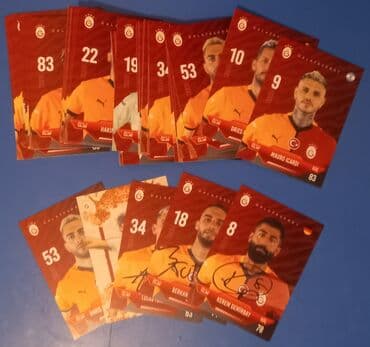 oyuncaq kukla: Galatasaray orginal imzalı kartlar — 1