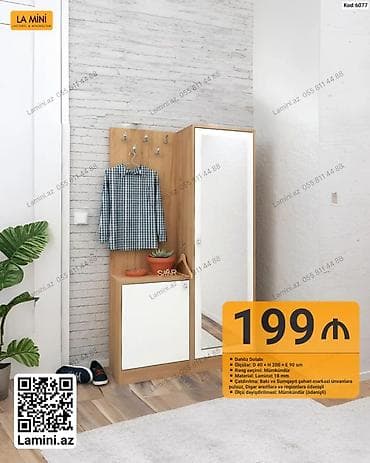 qapi ucun setkalar: Dəhliz dolabı – LA MINI - Ölçülər: D 40 × H 200 × E 90 sm - Material — 1