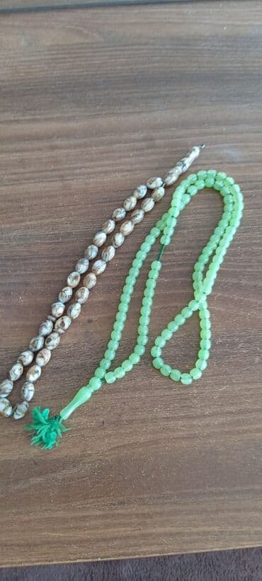 Цепочки: Məhsul: Təsbeh dəsti (2 ədəd) - Yaşıl təsbeh: Xırda, yuvarlaq — 1