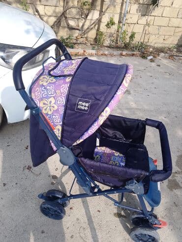 детское сиденье для автомобиля: Mee Mee uşaq arabası - Rəng: tünd göy, bənövşəyi və açıq naxışlı — 1