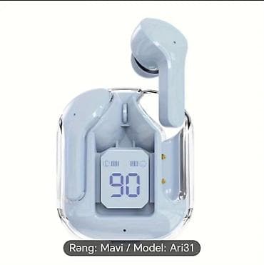 bluetooth mikrafon: Ari31 simsiz qulaqlıq - Rəng seçimləri: ağ, qara, mavi, çəhrayı - — 3