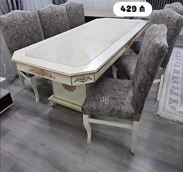 Sifarişlə ev mebeli: Oval masa, Qonaq otağı üçün, 6 nəfər — 1