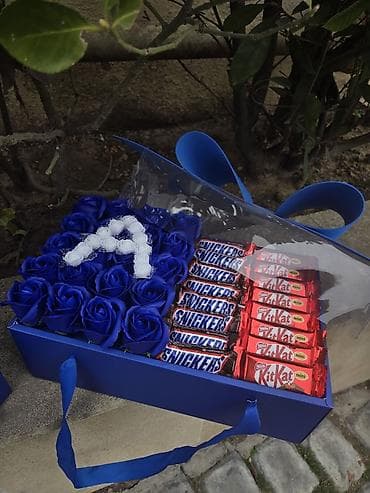 canli urek sekilleri: Hədiyyə qutuları – gül və şokolad kompozisiyaları - Düzbucaqlı — 2