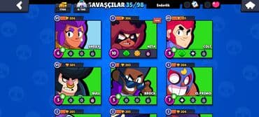 Trenajorlar: Brawl Stars hesabı - Kupa: 7700 - ID etiketi: #2LVVJ32P9L - Klub — 3