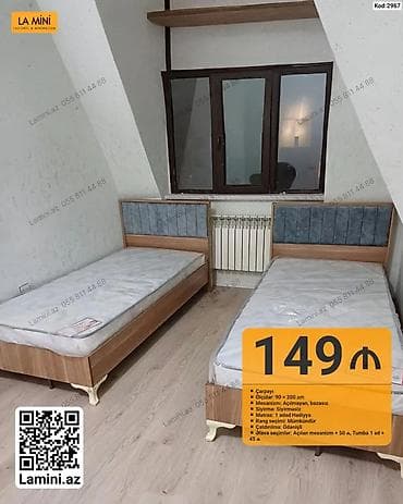 sunger: Kod: 2967 Çarpayı dəsti – La Mini - Ölçü: 90 × 200 sm - Mexanizm — 1