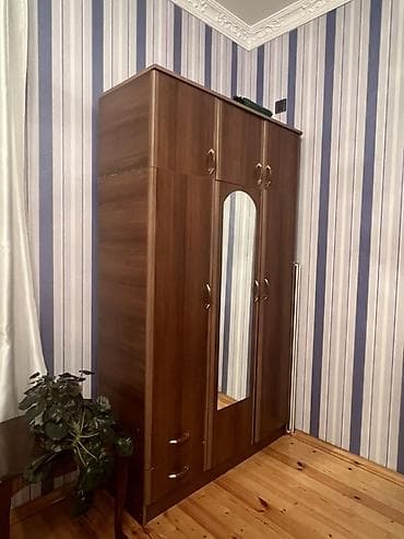 metbex dolabi: Üç qapılı paltar şkafı - Material: ağac teksturalı laminat (isti — 2