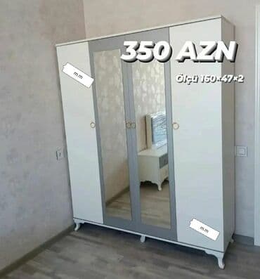 qapi: Yeni, Açılan, 5 qapı Düz dolab, Qarderob, paltar dolabı, Azərbaycan — 6
