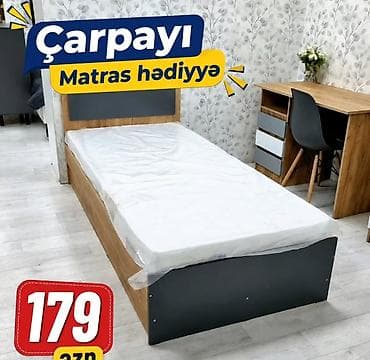 mebel original: Tək nəfərlik çarpayı – matras hədiyyə - Ölçü: tək çarpayı formatı — 1
