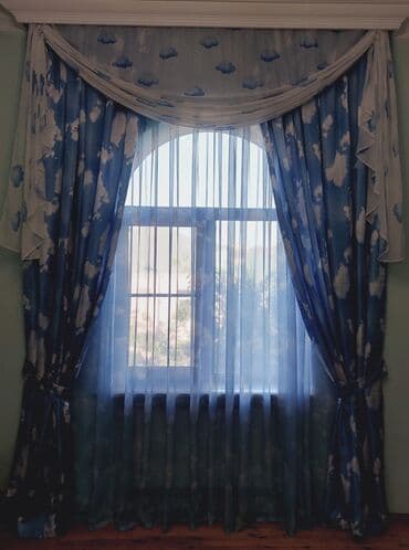 pərdələr ikinci el: İşlənmiş, Pərdə, rəng - Mavi — 6