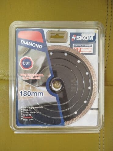 mişar daşı qiyməti: SKOM markasının 180 mm-lik professional almaz kəsici disk. Mərmər — 1