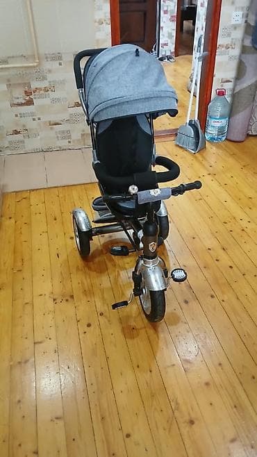 volta vs2: Uşaq üçün 3 təkərli velosiped-araba (tricycle) - Rəng: boz - Anti-UV — 5