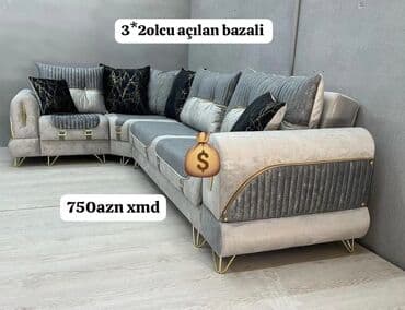 mingəçevirdə divan: Künc divan, Yeni, Açılan, Bazalı — 1