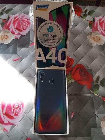 komputer ehtiyat hisseleri: Samsung Galaxy A40, rəng - Göy, Zəmanət — 3