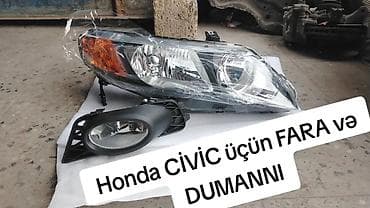 Honda Civic üçün ön sağ fara və duman işığı (komplekt). - Model