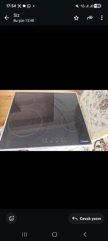efba soba: Hansa şüşə-keramika elektrik plitəsi (ankastr) – 4 gözlü — 1