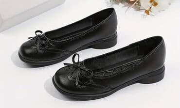 домашние женские тапочки балетки: Yeni 38 ayaqabi geyilmeyb qutudadir deridir Qara rəngli qadın — 3