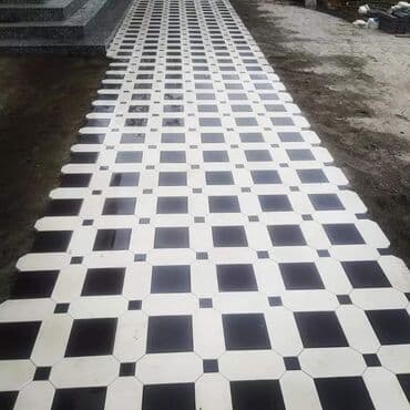 duz corek: Tamet döşəmə xidməti – dekorativ beton/daş təməli ilə həyət və giriş — 42