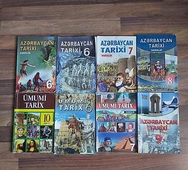 Digər kitablar və jurnallar: Azərbaycan və Ümumi tarixdən dərsliklər, yaxşı vəziyyətdədir. Hər biri — 1