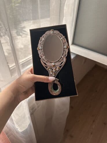 Süni güllər: Güzgü Masaüstü, Oval, Dekorativ, Naxışlı — 1