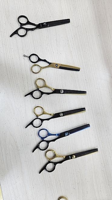 pasta roza: Peşəkar bərbər alətləri dəsti - Saç kəsmə və seyrəltmə qayçıları — 3