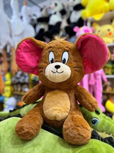 Коляски: Plyuş oyuncaq siçan - Rəng: qəhvəyi bədən, krem qarın və ağız — 1