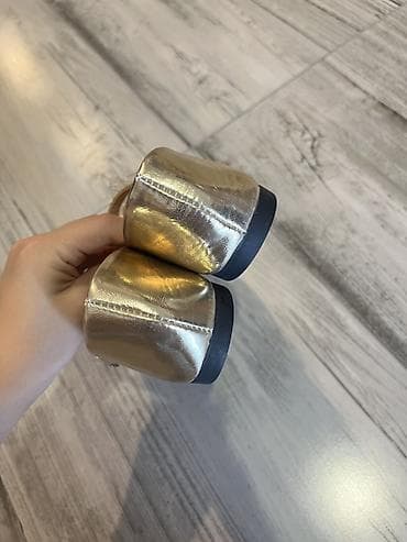 Qadın üçün qızılı balet tipli ayaqqabı 38-39ölçü heç istifadə — 4