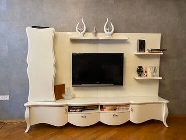 ağ qara mətbəx mebelləri: İşlənmiş, TV altlığı — 4