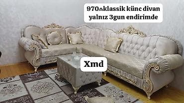 taxta divan: Künc divanlar – müasir və klassik dizayn variantları - Model 1 — 3