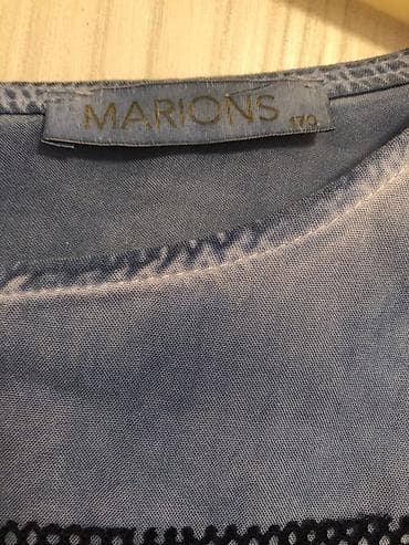 Marions qısaqoll qadın bluzası - Rəng: açıq mavi, denim effekti - Üst — 2