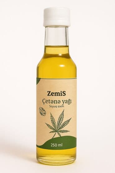 Çətənə Yağı – 250ml – Təbii, Soyuq Sıxım | ZemiS ZemiS çətənə yağı