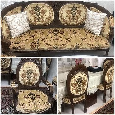 ZUZU👑 Stol acilmir 6 Stul divan VƏ kresıo iki dest BİR yerde 650 — 1